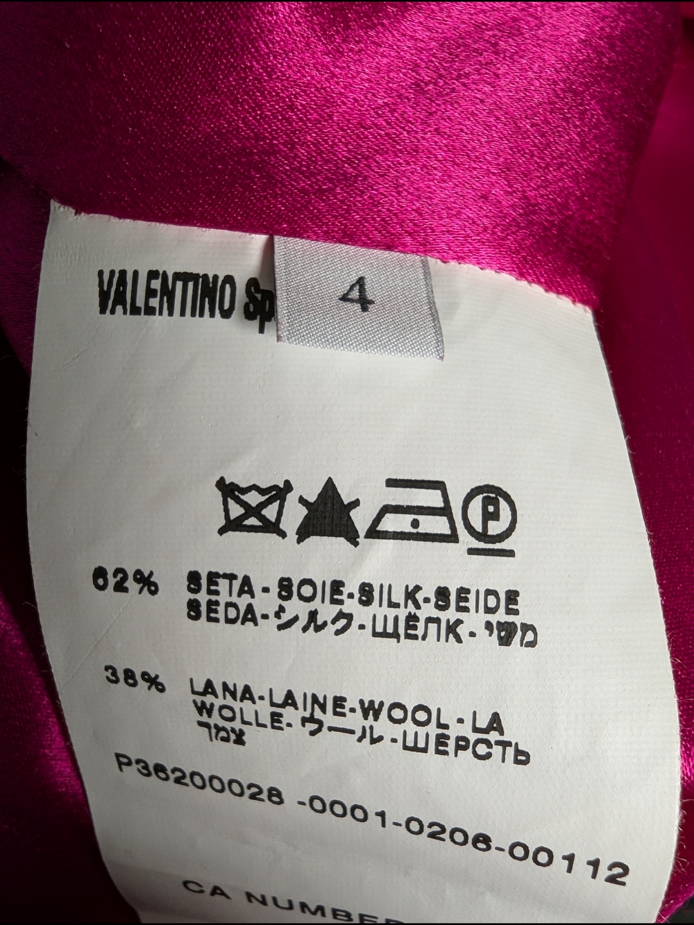 WOMENS VALENTINO FUCHSIA PINK BOW SHEATH DRESS SIZE 4 MADE IN ITALY - Picture 4 of 4